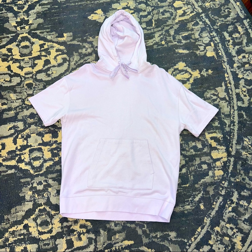 Zara Short Sleeve Hoodie Lavender Men's Size Medium